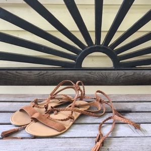 Tie up sandals